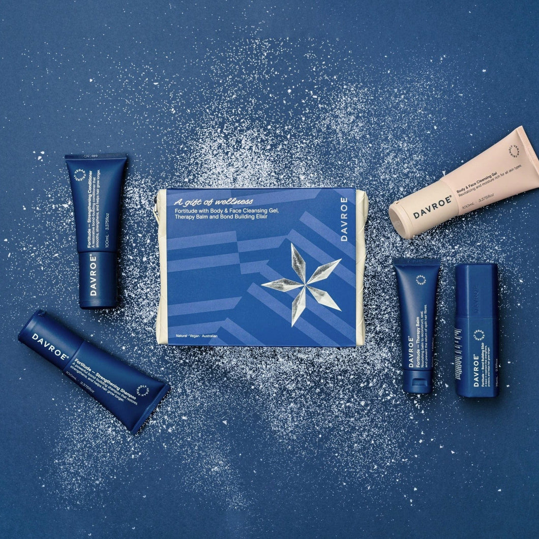 Davroe’s Fortitude Range has been expertly formulated to create stronger, healthier hair, through a selection of concentrated products, that work hard to restore the hair’s internal keratin structure, build new bonds, and restore, from deep within the hair fibre. The range, including a shampoo, conditioner, wash-out and leave-in treatments, doesn’t compromise on luxurious feel, and instead leaves the hair feeling, soft, conditioned, and instantly healthier.

Enriched with Wild Orange and White Cypress extra